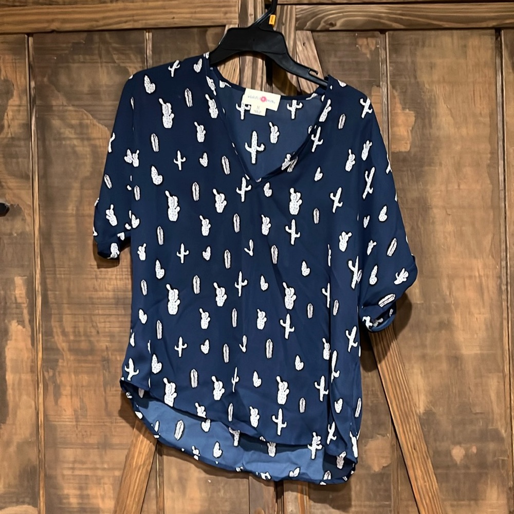 Cute blue cactus shirt